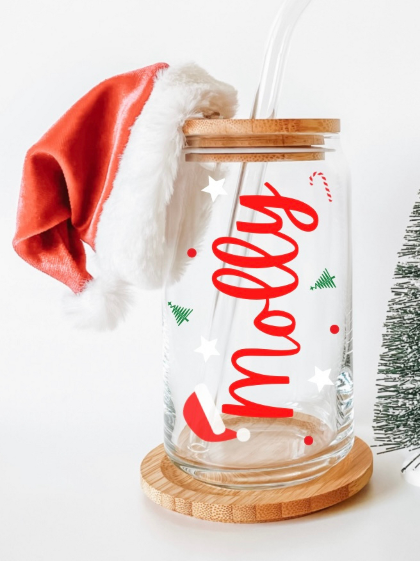 Personalised Christmas Glass Tumbler