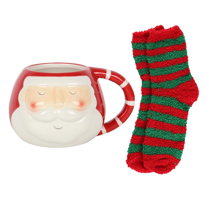 Personalised Santa Mug and Socks Set