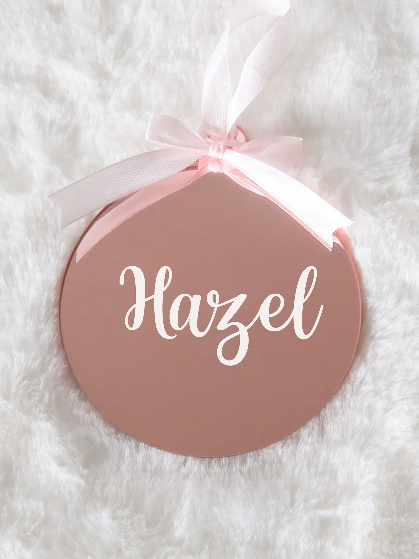 Personalised Rose Gold Mirror Ornament