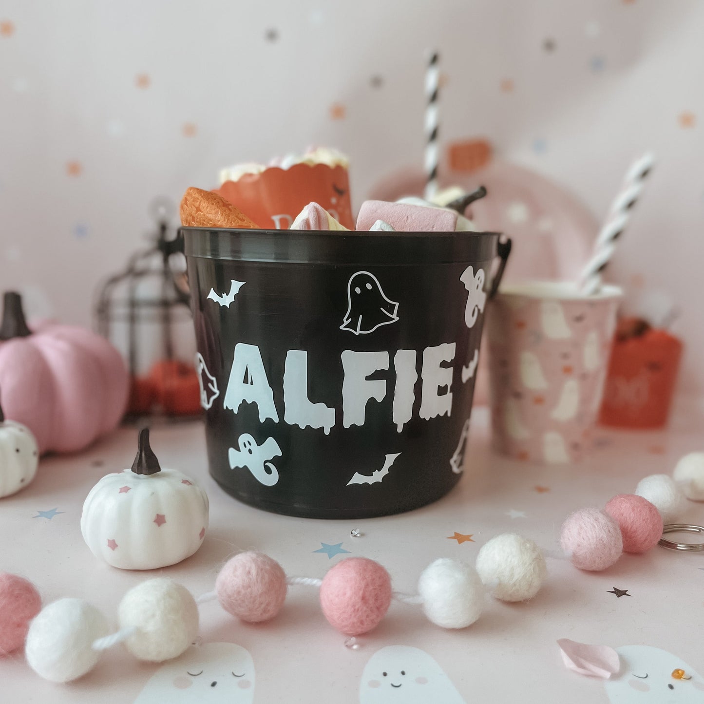 Spooky Personalised Halloween Treat Bucket